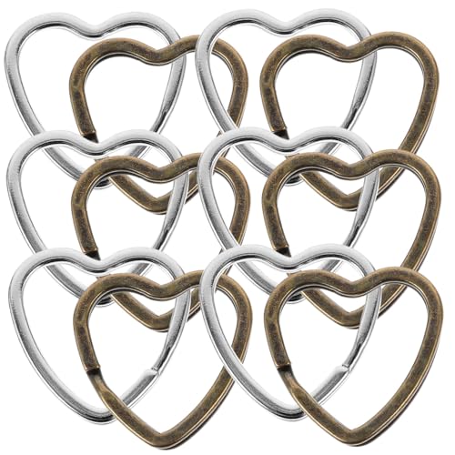 40pcs Herzform -Schlüsselringe Silber antike Bronze geteilte Ringe groß 40pcs Herzform -Schlüsselringe Silber antike Bronze geteilte Ringe groß von NTALJC