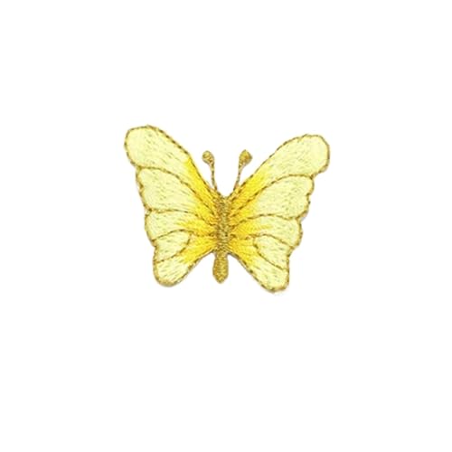 Bügeleisen auf Flecken 5pcs Blumenapplikationen bestickter Flecken auf Flecken für Kleidung Kleideraufkleber DIY Dekoration Rosen/Schmetterling Reparatur Scrapbooking (Stil 15) von NTALJC