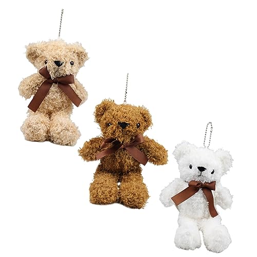 NTALJC 3pcs Plüschbärenschlüsselkettenanhänger flauschige Tieranhänger für Handtaschen Rucksäcke DIY -Dekoration für Partys und Kinderräume vorhanden NTALJC 3pcs Plüschbärenschlüsselkettenanhänger flauschige Tieranhänger für Handtaschen Rucksäcke DIY -Dekoration für Partys und Kinderräume vorhanden von NTALJC