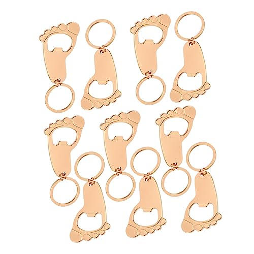 NTALJC Babyparty -Dekor -Schlüsselanhänger 10pcs Metallflaschenöffner Schlüsselanhänger für Gäste NTALJC Babyparty -Dekor -Schlüsselanhänger 10pcs Metallflaschenöffner Schlüsselanhänger für Gäste von NTALJC