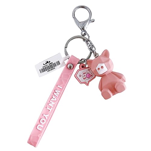 NTALJC Cartoon rosa Schweinschlüsselketten mit Lederband Geometrisches PVC -Schlüsselringzubehör für Back Car Keys Geburtstage Thanksgiving Jahr * NTALJC Cartoon rosa Schweinschlüsselketten mit Lederband Geometrisches PVC -Schlüsselringzubehör für Back Car Keys Geburtstage Thanksgiving Jahr * von NTALJC