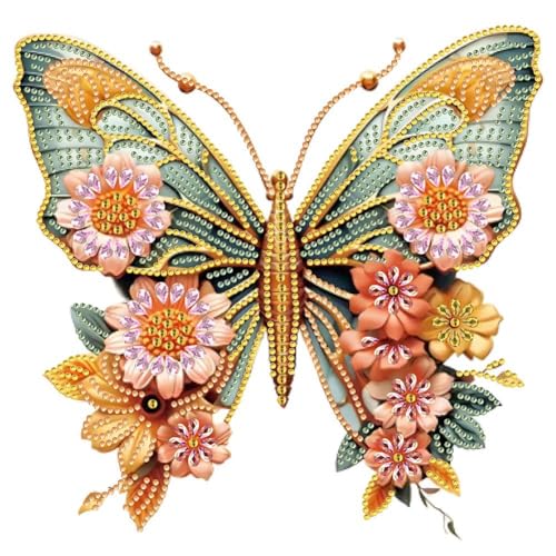 NTBLKCFR Diamond Art Painting Anhänger, 5D Vogelheim Diamond Painting Fensterbilder anhänger, Blumen Hängende Ornament für Erwachsene Diamant Malerei Basteln Tür Fenster Deko (1) von NTBLKCFR