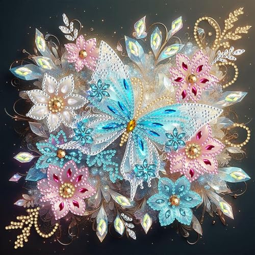 NTBLKCFR Diamond Art Painting Anhänger, 5D Vogelheim Diamond Painting Fensterbilder anhänger, Blumen Hängende Ornament für Erwachsene Diamant Malerei Basteln Tür Fenster Deko (20) von NTBLKCFR