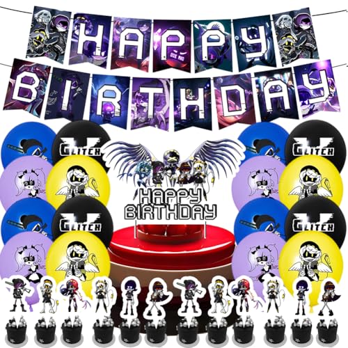 Murder Geburtstag Dekorationen, NTEVXZ 31Pcs Murder Thema Birthday Dekoration, Cartoon Luftballons, Cake Topper, Banner, Theme Party Decoration für Kinder Geburtstag Murder Geburtstag Dekorationen, NTEVXZ 31Pcs Murder Thema Birthday Dekoration, Cartoon Luftballons, Cake Topper, Banner, Theme Party Decoration für Kinder Geburtstag von NTEVXZ
