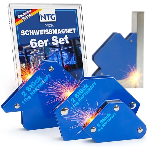 NTG Magnet Schweißwinkel Set: 6 Stück mit hoher Haftkraft für präzise Schweißverbindungen | Magnetwinkel mit 30°, 45°, 60°, 75°, 90°, 135° Schweißmagnet Schweißzubehör Winkelmagnet zum Heften NTG Magnet Schweißwinkel Set: 6 Stück mit hoher Haftkraft für präzise Schweißverbindungen | Magnetwinkel mit 30°, 45°, 60°, 75°, 90°, 135° Schweißmagnet Schweißzubehör Winkelmagnet zum Heften von NTG