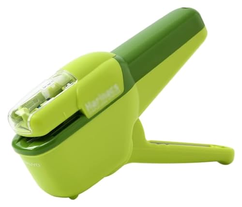 Hefter Heftklammern Heftklammern mit Bindemöglichkeit 10 Blatt Handtacker ohne Heftklammern mit arbeitssparender Struktur Nahtlos (Farbe: blau) Kein Spann (Color : Green) von NTIYOU