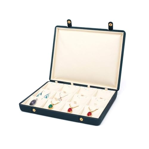 NTIYOU Schmuckschatullen 2 in 1 Schmuckkästchen for Mädchen Frauen Ringhalter Organizer mit abnehmbarem Deckel, stapelbarer Schmuck Mutter(Green) von NTIYOU