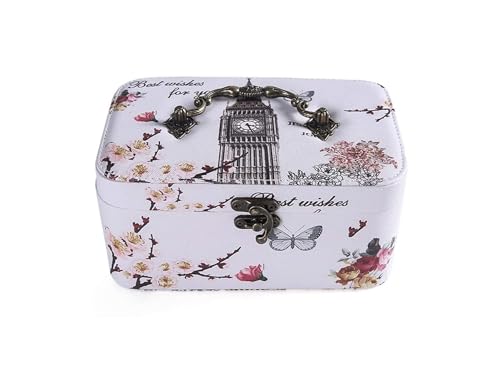 NTIYOU Schmuckschatullen Eleganter Retro-Reise-Schmuck-Organizer, Aufbewahrungskoffer, Halter, 2-lagiger Schmuckkoffer for Damen for Tragen von Halsketten, Schmuck-Organizer Mutter NTIYOU Schmuckschatullen Eleganter Retro-Reise-Schmuck-Organizer, Aufbewahrungskoffer, Halter, 2-lagiger Schmuckkoffer for Damen for Tragen von Halsketten, Schmuck-Organizer Mutter von NTIYOU