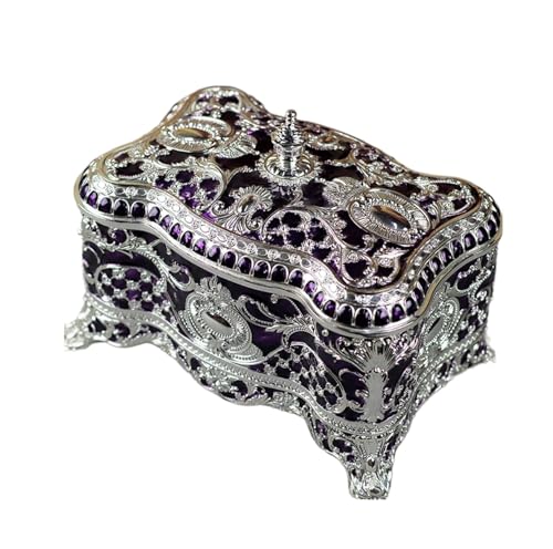 NTIYOU Schmuckschatullen Emaille-Glasur Schmuck Schmuckkästchen Schmuck dekorative Box Andenken Geschenk-Box Fall Mutter(Silver) von NTIYOU