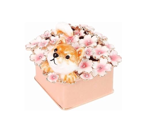 NTIYOU Schmuckschatullen Mini-Schmuckkästchen mit Hundemotiv, Kristall-Tierstatue, Schmuck-Organizer-Box Mutter NTIYOU Schmuckschatullen Mini-Schmuckkästchen mit Hundemotiv, Kristall-Tierstatue, Schmuck-Organizer-Box Mutter von NTIYOU