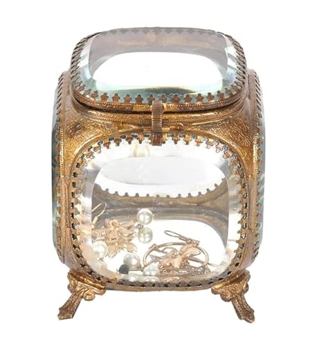 NTIYOU Schmuckschatullen Schmuckschatulle Klarglas Schmuckschatulle Ring Ohrring Halskette Schmuck Aufbewahrungsbox Goldener Schmuckkoffer Mit Deckel Schmuckhalter Mutter NTIYOU Schmuckschatullen Schmuckschatulle Klarglas Schmuckschatulle Ring Ohrring Halskette Schmuck Aufbewahrungsbox Goldener Schmuckkoffer Mit Deckel Schmuckhalter Mutter von NTIYOU