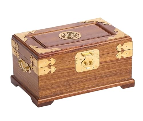 NTIYOU Schmuckschatullen Schmuckschatulle Vintage Schmuckschatulle aus Holz mit Spiegel Retro Schatzkiste Schatzkiste Schmuckaufbewahrungskiste Antiker Schmuck Organizer Schmuckhalter Mutter NTIYOU Schmuckschatullen Schmuckschatulle Vintage Schmuckschatulle aus Holz mit Spiegel Retro Schatzkiste Schatzkiste Schmuckaufbewahrungskiste Antiker Schmuck Organizer Schmuckhalter Mutter von NTIYOU