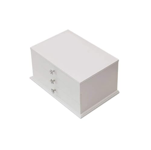 Schmuckschatullen Schmuckaufbewahrungskoffer aus grünem Flanell, for Halsketten, Ohrringe, Ringe, Armbänder, Präsentationshalter for Frauen und Mädchen, Geschenk, Schmuck-Organizer Mutter(Blanc) von NTIYOU
