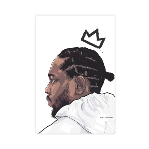 NTRECS Kendrick Lamar Poster auf Leinwand, minimalistisches Leinwandposter, Wandkunst, Dekordruck, Bild Gemälde für Wohnzimmer, Schlafzimmer, Dekoration, ungerahmt, 40 x 60 cm von NTRECS