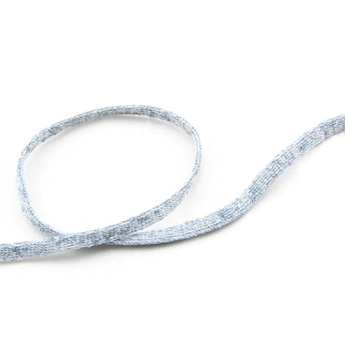 5mm | 3m Deko Gummiband | gestrickte Gummilitze melange | grau/weiß 5mm | 3m Deko Gummiband | gestrickte Gummilitze melange | grau/weiß von NTS-Nähtechnik