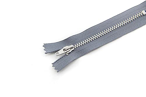 nts Nähtechnik 1 Hosen Jeans Reißverschluss | 4,5mm Nicht teilbare Metall Krampe grau 10 cm von nts Nähtechnik