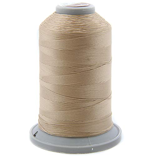 NTS Nähtechnik 1000m Nähgarn, Ledergarn 20, Farbauswahl, Filament Garn für Leder (Braunbeige) von nts Nähtechnik