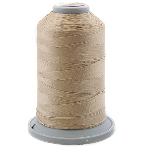 nts Nähtechnik 1000m Nähgarn, Ledergarn 20, Farbauswahl, Filament Garn für Leder (Braunbeige) von nts Nähtechnik