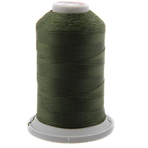 NTS Nähtechnik 1000m Nähgarn, Ledergarn 20, Farbauswahl, Filament Garn für Leder (Olivgrün) von nts Nähtechnik