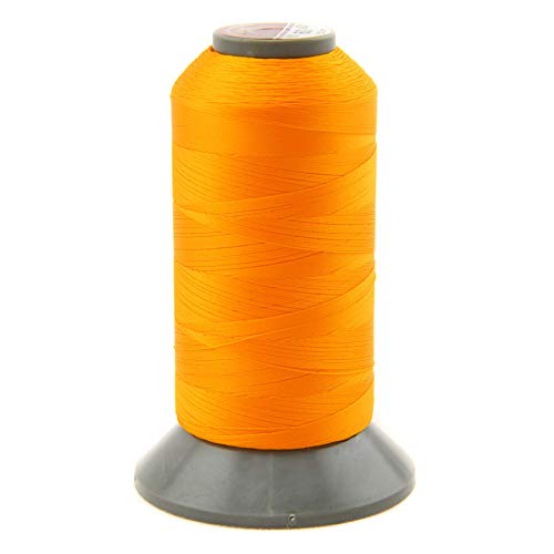 NTS Nähtechnik 1000m Nähgarn, Ledergarn 40 N, Farbauswahl, Filament Garn für Leder (Orange) von nts Nähtechnik