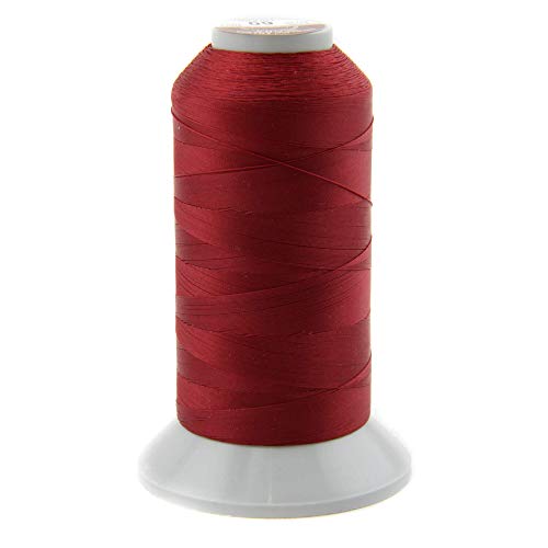 NTS Nähtechnik 1000m professionelles Nähgarn, Ledergarn 40 N, Farbauswahl, Filament Garn für Leder (Weinrot) von nts Nähtechnik
