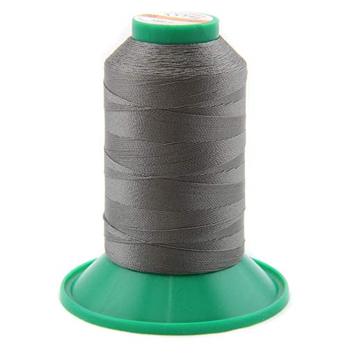 NTS Nähtechnik 1000m Nähgarn, Ledergarn 60, Farbauswahl, Filament Garn für Leder (Grau) von nts Nähtechnik