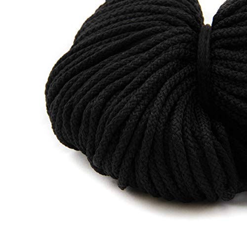 NTS Nähtechnik 100m Kordel, 100% Polyester, Farbauswahl, Breite: 3 mm (schwarz) von nts Nähtechnik