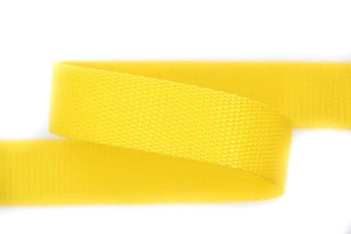 NTS-Nähtechnik 15mm | 5m Gurtband 100% Polypropylen gelb, GB-5m-PP-15mm-1332 von nts Nähtechnik