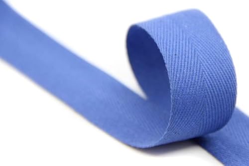 15mm | 5m Köperband | Nahtband | Farbauswahl I 78% Baumwolle | (blau) von nts Nähtechnik