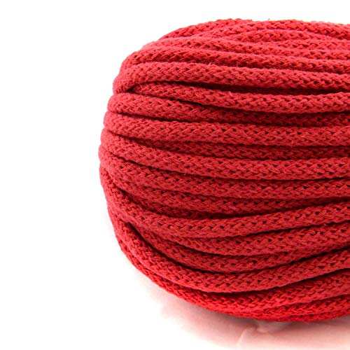 nts Nähtechnik 6mm 50m Baumwollkordel Kordel Seil in vielen Farben (rot) von nts Nähtechnik