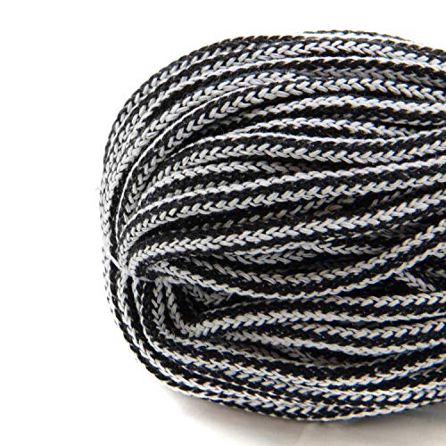 nts Nähtechnik 6mm 50m Baumwollkordel Kordel Seil in vielen Farben (schwarz-weiß) von nts Nähtechnik