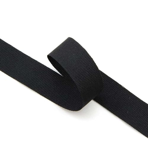 NTS-Nähtechnik 5m Ripsband | 100% Polyester | 25mm, schwarz von NTS-Nähtechnik
