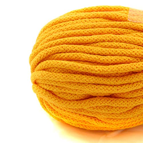 NTS Nähtechnik 6mm 50m Baumwollkordel Kordel Seil in vielen Farben (gelb) von NTS Nähtechnik