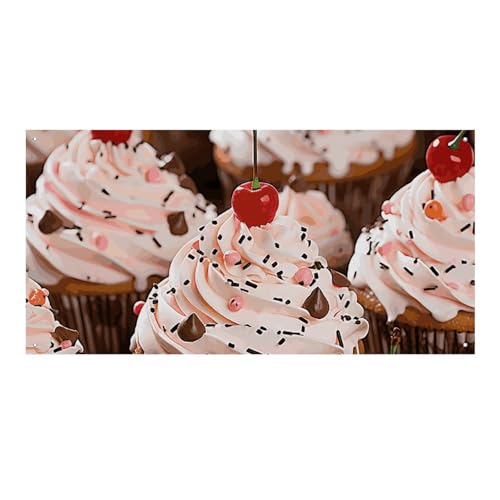 Cupcake- und Muffin-Banner, Party-Dekor, Hintergrund-Banner, Geburtstagsparty-Dekoration, Hof-Banner, Schild, Willkommensflagge, Outdoor, Zaun, Garage, Garten, Veranda, Urlaub, Hintergrund, 120 x 60 Cupcake- und Muffin-Banner, Party-Dekor, Hintergrund-Banner, Geburtstagsparty-Dekoration, Hof-Banner, Schild, Willkommensflagge, Outdoor, Zaun, Garage, Garten, Veranda, Urlaub, Hintergrund, 120 x 60 von NTVOWPZO