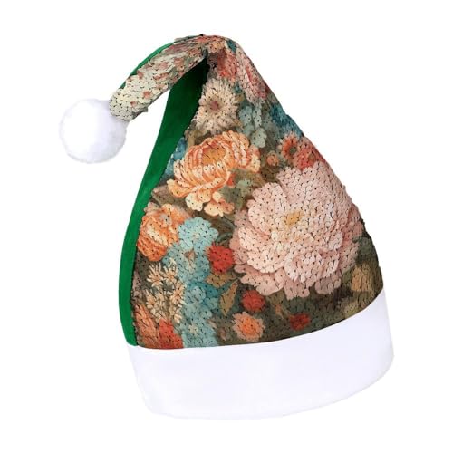 NTVOWPZO Glitzernde Weihnachtsmütze für Erwachsene, Pastellfarben, glänzende Pailletten, Weihnachtsmütze für Weihnachten, Neujahr, Party, Kopfbedeckung NTVOWPZO Glitzernde Weihnachtsmütze für Erwachsene, Pastellfarben, glänzende Pailletten, Weihnachtsmütze für Weihnachten, Neujahr, Party, Kopfbedeckung von NTVOWPZO