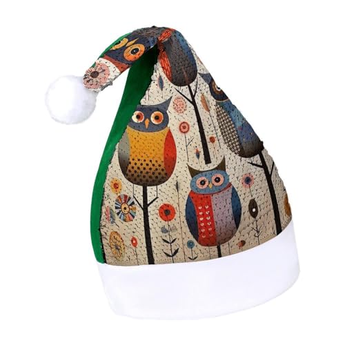 NTVOWPZO Glitzernde Weihnachtsmütze für Erwachsene, Patchwork, Eule, glänzende Pailletten, Weihnachtsmütze für Weihnachten, Neujahr, Party, Kopfbedeckung NTVOWPZO Glitzernde Weihnachtsmütze für Erwachsene, Patchwork, Eule, glänzende Pailletten, Weihnachtsmütze für Weihnachten, Neujahr, Party, Kopfbedeckung von NTVOWPZO