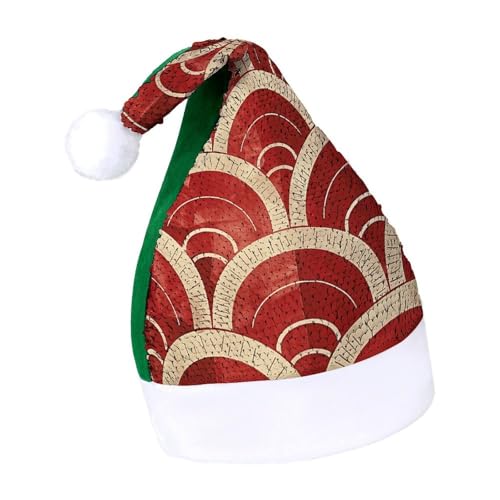 NTVOWPZO Glitzernde Weihnachtsmütze für Erwachsene, Rot und Beige, glänzende Pailletten, Weihnachtsmütze für Weihnachten, Neujahr, Party, Kopfbedeckung NTVOWPZO Glitzernde Weihnachtsmütze für Erwachsene, Rot und Beige, glänzende Pailletten, Weihnachtsmütze für Weihnachten, Neujahr, Party, Kopfbedeckung von NTVOWPZO