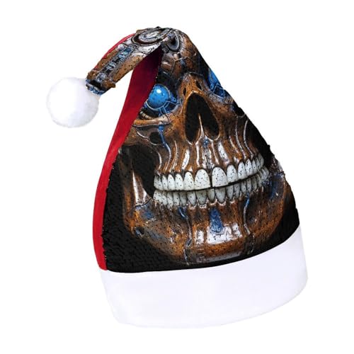 NTVOWPZO Glitzernde Weihnachtsmütze für Erwachsene, Weihnachtsmannmütze, Augen, Totenkopf, glänzende Pailletten, Weihnachtsmütze für Weihnachten, Neujahr, Party, Kopfbedeckung NTVOWPZO Glitzernde Weihnachtsmütze für Erwachsene, Weihnachtsmannmütze, Augen, Totenkopf, glänzende Pailletten, Weihnachtsmütze für Weihnachten, Neujahr, Party, Kopfbedeckung von NTVOWPZO