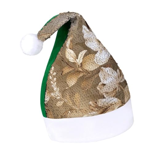 NTVOWPZO Glitzernde Weihnachtsmütze für Erwachsene, Weihnachtsmannmütze, Blumenblätter, glänzende Pailletten, Weihnachtsmütze für Weihnachten, Neujahr, Party, Kopfbedeckung NTVOWPZO Glitzernde Weihnachtsmütze für Erwachsene, Weihnachtsmannmütze, Blumenblätter, glänzende Pailletten, Weihnachtsmütze für Weihnachten, Neujahr, Party, Kopfbedeckung von NTVOWPZO