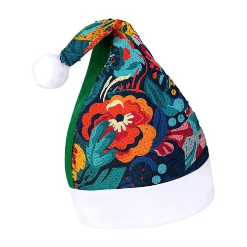 NTVOWPZO Glitzernde Weihnachtsmütze für Erwachsene, Weihnachtsmannmütze, Blumendesign, glänzende Pailletten, Weihnachtsmütze für Weihnachten, Neujahr, Party, Kopfbedeckung NTVOWPZO Glitzernde Weihnachtsmütze für Erwachsene, Weihnachtsmannmütze, Blumendesign, glänzende Pailletten, Weihnachtsmütze für Weihnachten, Neujahr, Party, Kopfbedeckung von NTVOWPZO