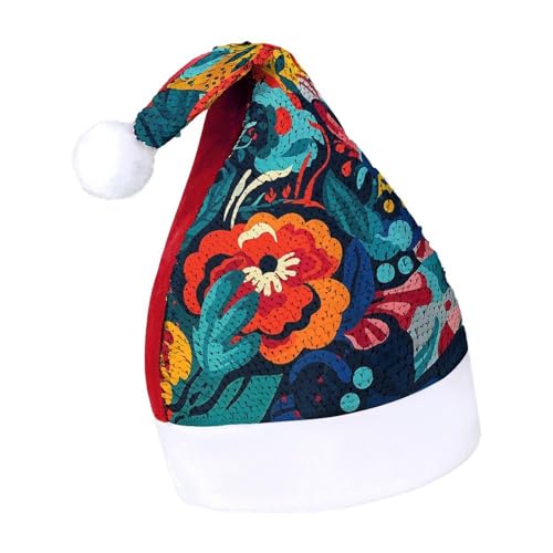 NTVOWPZO Glitzernde Weihnachtsmütze für Erwachsene, Weihnachtsmannmütze, Blumendesign, glänzende Pailletten, Weihnachtsmütze für Weihnachten, Neujahr, Party, Kopfbedeckung NTVOWPZO Glitzernde Weihnachtsmütze für Erwachsene, Weihnachtsmannmütze, Blumendesign, glänzende Pailletten, Weihnachtsmütze für Weihnachten, Neujahr, Party, Kopfbedeckung von NTVOWPZO