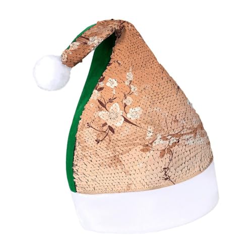 NTVOWPZO Glitzernde Weihnachtsmütze für Erwachsene, Weihnachtsmannmütze, Blumenmuster, glänzende Pailletten, Weihnachtsmütze für Weihnachten, Neujahr, Party, Kopfbedeckung NTVOWPZO Glitzernde Weihnachtsmütze für Erwachsene, Weihnachtsmannmütze, Blumenmuster, glänzende Pailletten, Weihnachtsmütze für Weihnachten, Neujahr, Party, Kopfbedeckung von NTVOWPZO