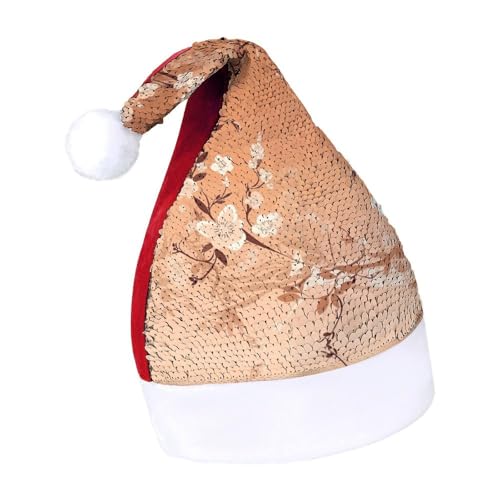 NTVOWPZO Glitzernde Weihnachtsmütze für Erwachsene, Weihnachtsmannmütze, Blumenmuster, glänzende Pailletten, Weihnachtsmütze für Weihnachten, Neujahr, Party, Kopfbedeckung NTVOWPZO Glitzernde Weihnachtsmütze für Erwachsene, Weihnachtsmannmütze, Blumenmuster, glänzende Pailletten, Weihnachtsmütze für Weihnachten, Neujahr, Party, Kopfbedeckung von NTVOWPZO