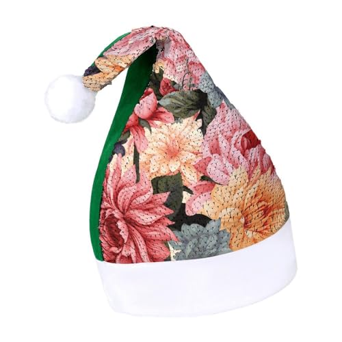 NTVOWPZO Glitzernde Weihnachtsmütze für Erwachsene, Weihnachtsmannmütze, Blumenmuster, glänzende Pailletten, Weihnachtsmütze für Weihnachten, Neujahr, Party, Kopfbedeckung NTVOWPZO Glitzernde Weihnachtsmütze für Erwachsene, Weihnachtsmannmütze, Blumenmuster, glänzende Pailletten, Weihnachtsmütze für Weihnachten, Neujahr, Party, Kopfbedeckung von NTVOWPZO