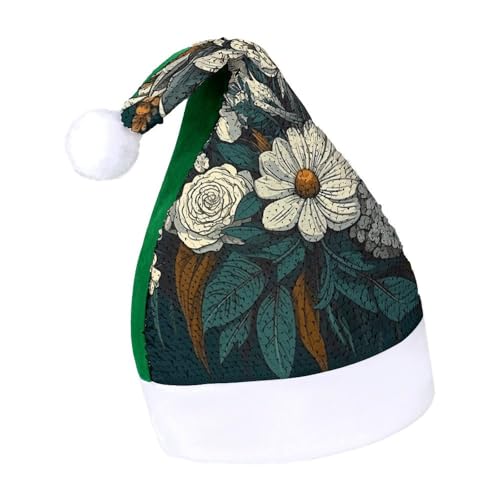 NTVOWPZO Glitzernde Weihnachtsmütze für Erwachsene, Weihnachtsmannmütze, Farben, Blumen, glänzende Pailletten, Weihnachtsmütze für Weihnachten, Neujahr, Party, Kopfbedeckung NTVOWPZO Glitzernde Weihnachtsmütze für Erwachsene, Weihnachtsmannmütze, Farben, Blumen, glänzende Pailletten, Weihnachtsmütze für Weihnachten, Neujahr, Party, Kopfbedeckung von NTVOWPZO