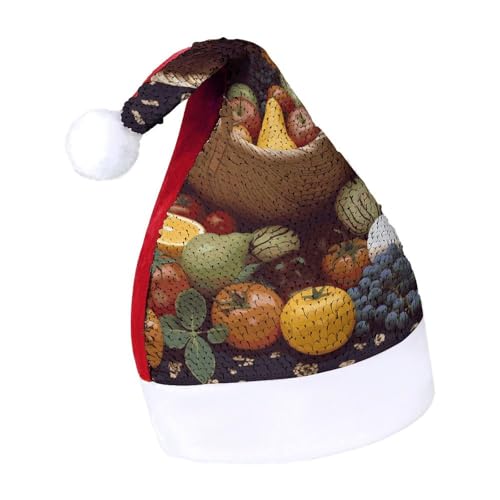NTVOWPZO Glitzernde Weihnachtsmütze für Erwachsene, Weihnachtsmannmütze, Obstkorb, glänzende Pailletten, Weihnachtsmütze für Weihnachten, Neujahr, Party, Kopfbedeckung NTVOWPZO Glitzernde Weihnachtsmütze für Erwachsene, Weihnachtsmannmütze, Obstkorb, glänzende Pailletten, Weihnachtsmütze für Weihnachten, Neujahr, Party, Kopfbedeckung von NTVOWPZO