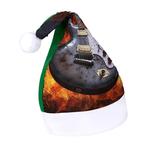 NTVOWPZO Glitzernde Weihnachtsmütze für Erwachsene, Weihnachtsmannmütze, Rockgitarre, glänzende Pailletten, Weihnachtsmütze für Weihnachten, Neujahr, Party, Kopfbedeckung NTVOWPZO Glitzernde Weihnachtsmütze für Erwachsene, Weihnachtsmannmütze, Rockgitarre, glänzende Pailletten, Weihnachtsmütze für Weihnachten, Neujahr, Party, Kopfbedeckung von NTVOWPZO