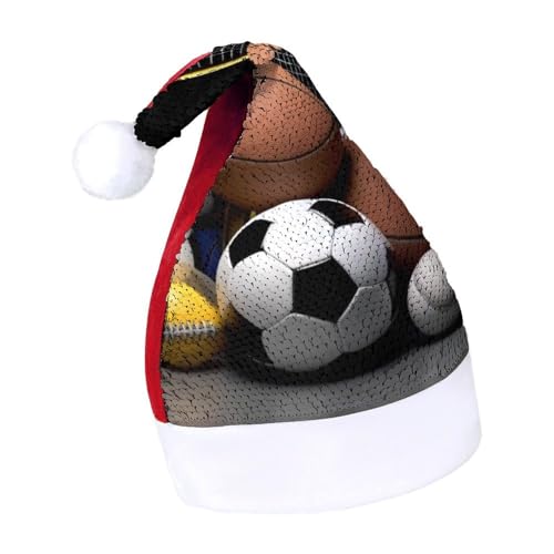 NTVOWPZO Glitzernde Weihnachtsmütze für Erwachsene, Weihnachtsmannmütze, Sportthema, glänzende Pailletten, Weihnachtsmütze für Weihnachten, Neujahr, Party, Kopfbedeckung NTVOWPZO Glitzernde Weihnachtsmütze für Erwachsene, Weihnachtsmannmütze, Sportthema, glänzende Pailletten, Weihnachtsmütze für Weihnachten, Neujahr, Party, Kopfbedeckung von NTVOWPZO