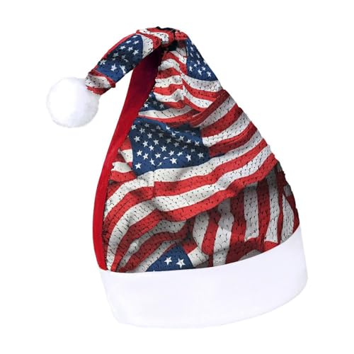 NTVOWPZO Glitzernde Weihnachtsmütze für Erwachsene, Weihnachtsmannmütze, USA-Flagge, glänzende Pailletten, Weihnachtsmütze für Weihnachten, Neujahr, Party, Kopfbedeckung NTVOWPZO Glitzernde Weihnachtsmütze für Erwachsene, Weihnachtsmannmütze, USA-Flagge, glänzende Pailletten, Weihnachtsmütze für Weihnachten, Neujahr, Party, Kopfbedeckung von NTVOWPZO