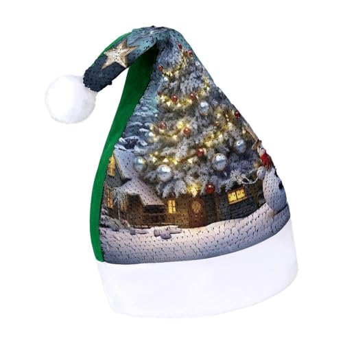 NTVOWPZO Glitzernde Weihnachtsmütze für Erwachsene, Weihnachtsmannmütze, Weihnachtsbaum, glänzende Pailletten, Weihnachtsmütze für Weihnachten, Neujahr, Party, Kopfbedeckung NTVOWPZO Glitzernde Weihnachtsmütze für Erwachsene, Weihnachtsmannmütze, Weihnachtsbaum, glänzende Pailletten, Weihnachtsmütze für Weihnachten, Neujahr, Party, Kopfbedeckung von NTVOWPZO